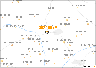 map of Pozdnoye