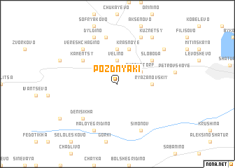 map of Pozdnyaki