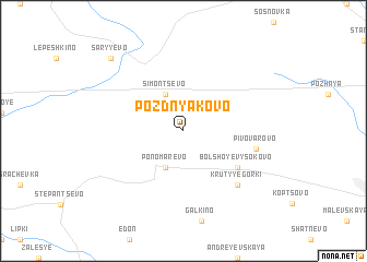 map of Pozdnyakovo