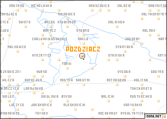 map of Pożdziacz