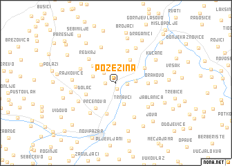 map of Požežina