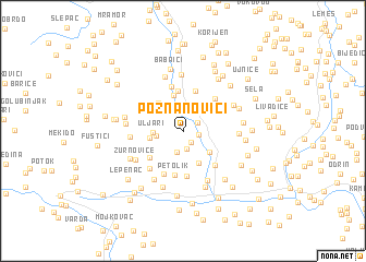 map of Poznanovići