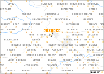 map of Pozorká