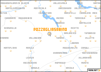 map of Pozzaglia Sabino