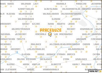 map of Prace Duże