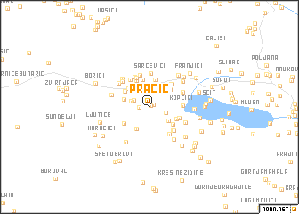 map of Pračić