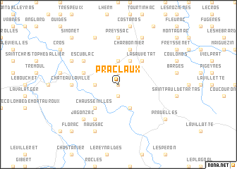 map of Praclaux