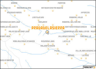 map of Prada de la Sierra