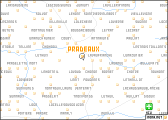 map of Pradeaux