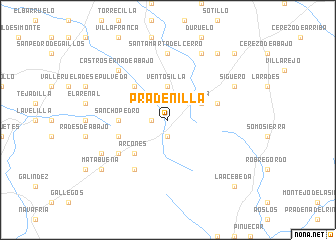 map of Pradenilla