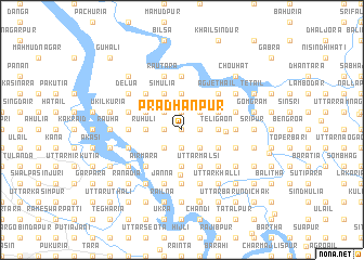 map of Pradhānpur