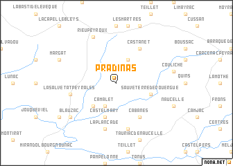 map of Pradinas