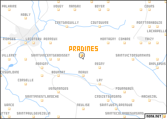 map of Pradines