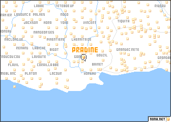 map of Pradine