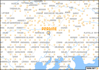 map of Pradine