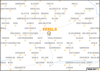 map of Pradła