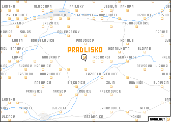 map of Prádlisko