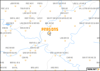 map of Pradons