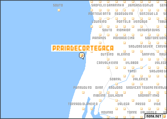 map of Praia de Cortegaça