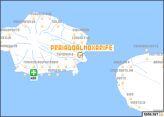 map of Praia do Almoxarife