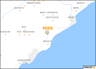 map of Praia