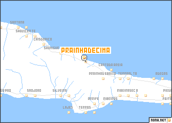 map of Prainha de Cima