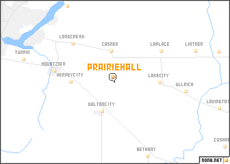 map of Prairie Hall