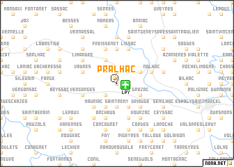 map of Pralhac