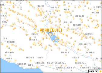 map of Prančevići