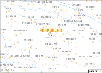 map of Praporčan