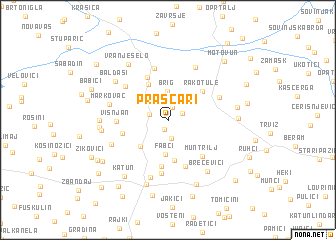 map of Prašćari