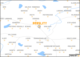 map of Praslity