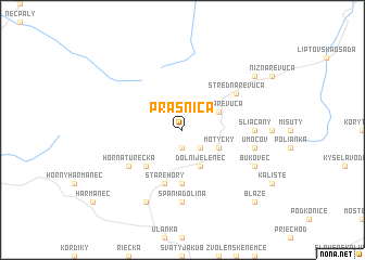 map of Prašnica