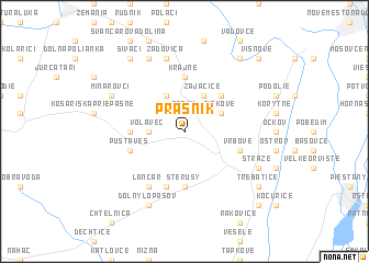 map of Prašník