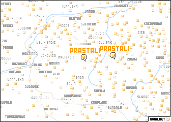 map of Praštali