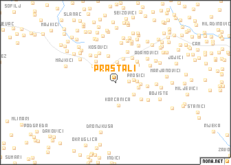 map of Praštali