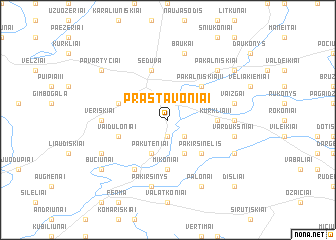 map of Prastavoniai