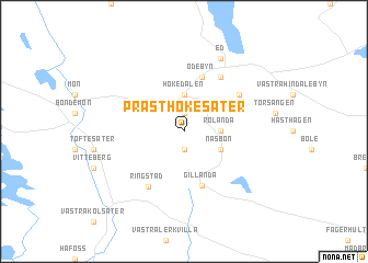 map of Prästhökesäter