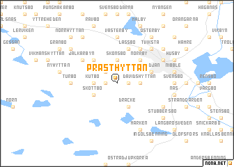 map of Prästhyttan