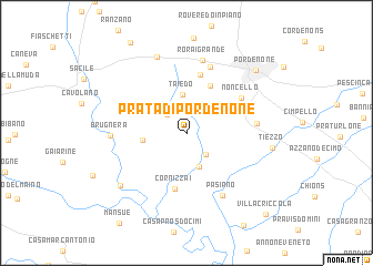 map of Prata di Pordenone