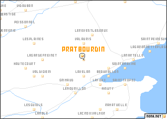 map of Prat-Bourdin