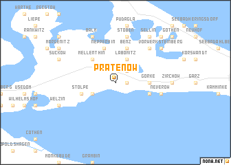 map of Prätenow