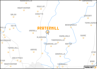 map of Prater Mill