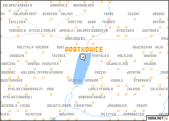 map of Pratkowice