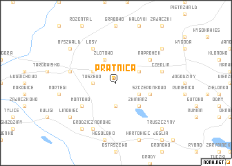 map of Prątnica