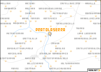 map of Pratola Serra