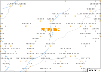 map of Pravenec