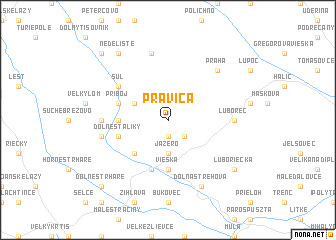 map of Pravica