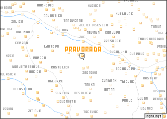 map of Pravorada