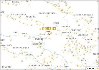 map of Pražići